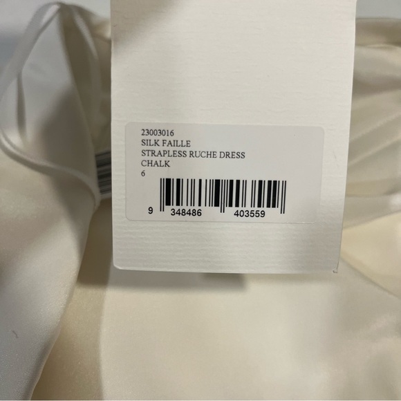 CHRISTOPHER ESBER dress silk strapless maxi gathered column wedding bride 6 NWT - Picture 12 of 13